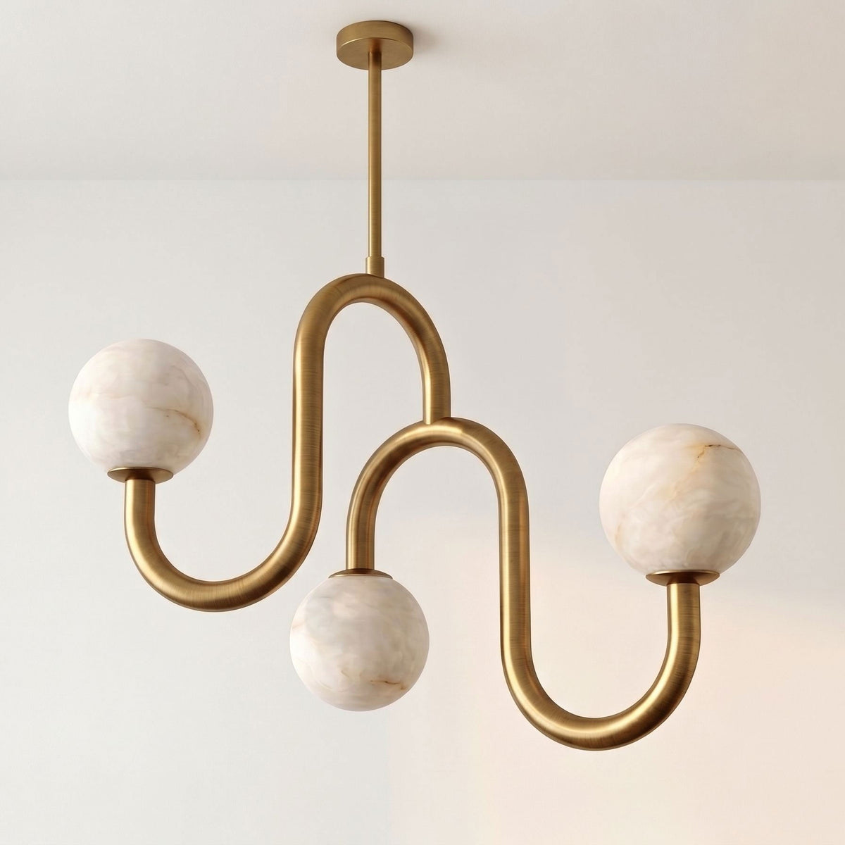 Meander Alabaster Chandelier