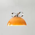 Meia Pendant Lamp ∅ 11.8″ x H 9″ / Dia 30cm x H 23cm / Chrome & Orange Pendant light