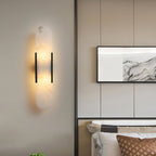Oblong Alabaster Plug-in Wall Sconce