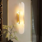 Oblong Alabaster Plug-in Wall Sconce