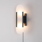 Oblong Alabaster Plug-in Wall Sconce