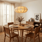 Melon Ribbed Fabric Pendant Lamp