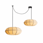 Melon Ribbed Fabric Pendant Lamp