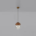Metro Dome Pendant Light ∅ 7.9″ x H 10.2″ / Dia 20cm x H 26cm / Copper Plated + Clear / Warm Light Pendant light