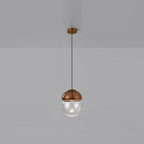 Metro Dome Pendant Light ∅ 7.9″ x H 10.2″ / Dia 20cm x H 26cm / Copper Plated + Clear / Warm Light Pendant light