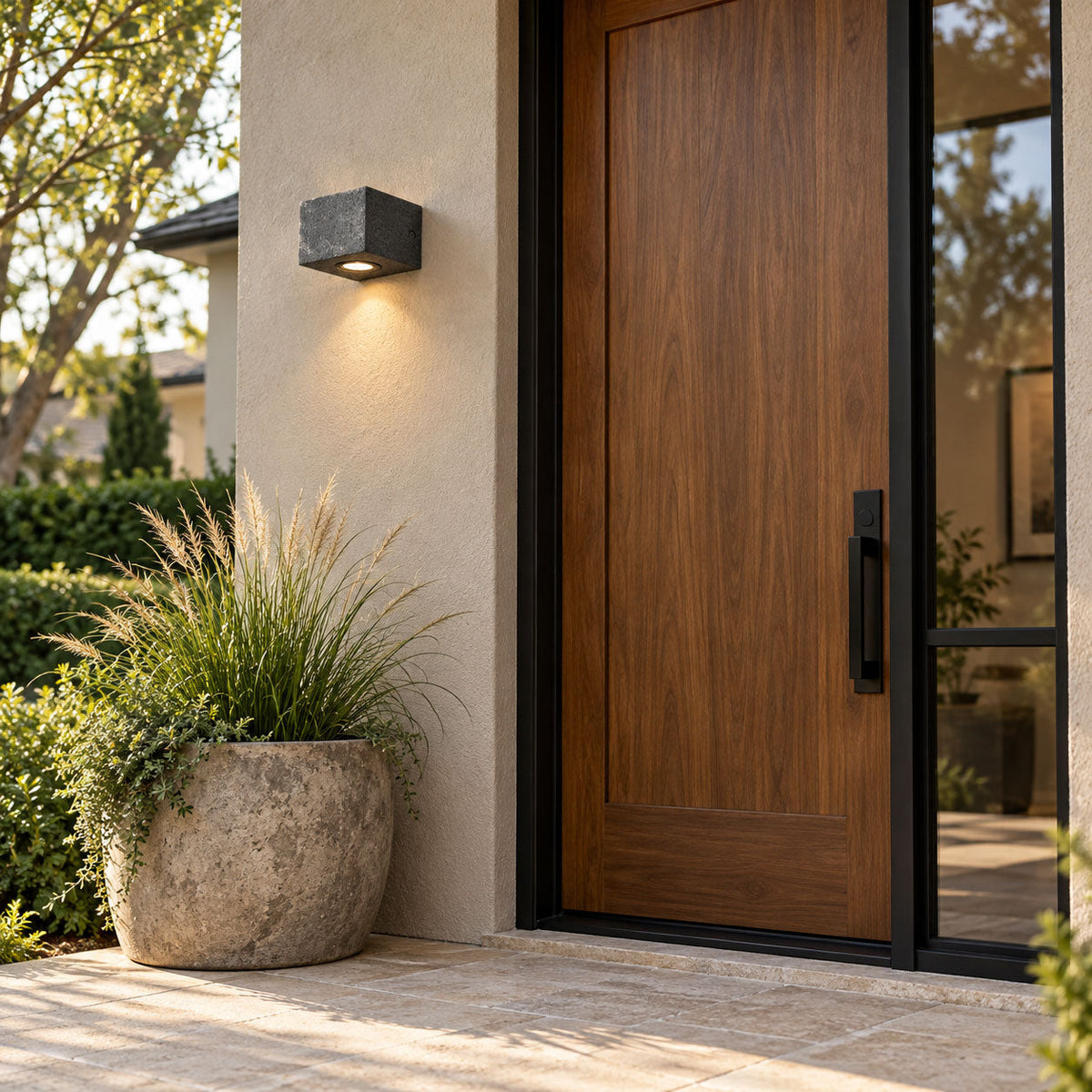 Micro-Cement Outdoor Wall Sconce