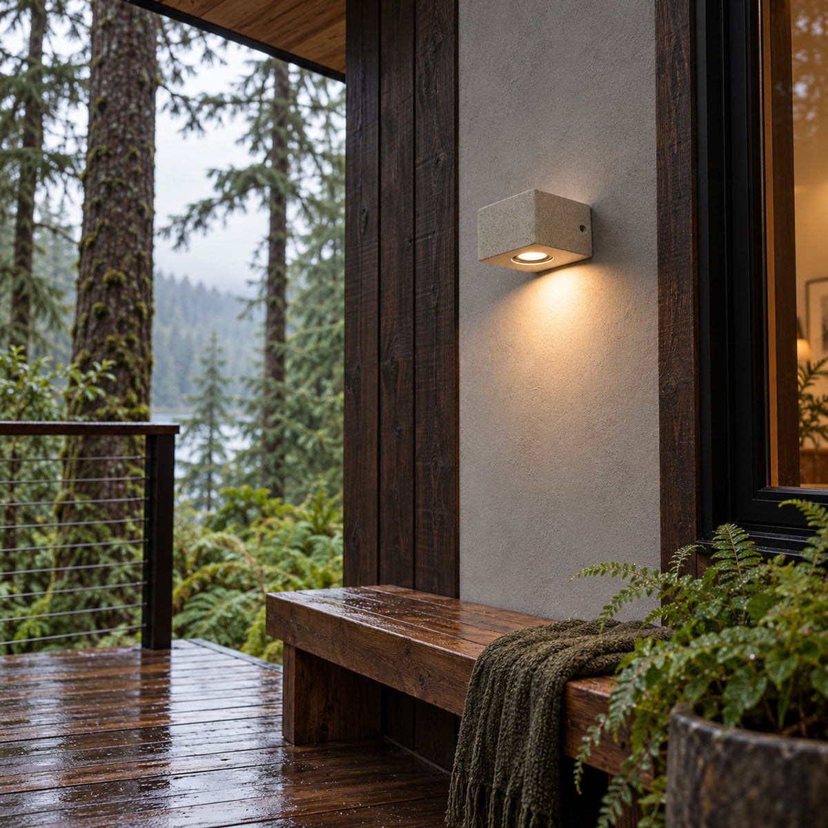 Micro-Cement Outdoor Wall Sconce