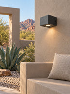 Micro-Cement Outdoor Wall Sconce