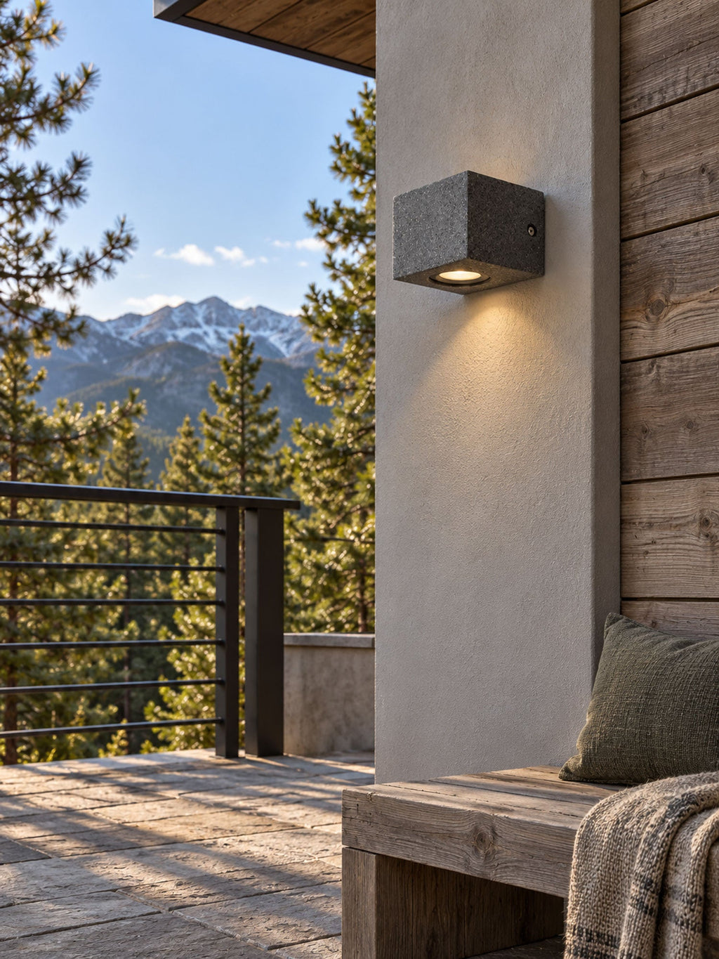 Micro-Cement Outdoor Wall Sconce