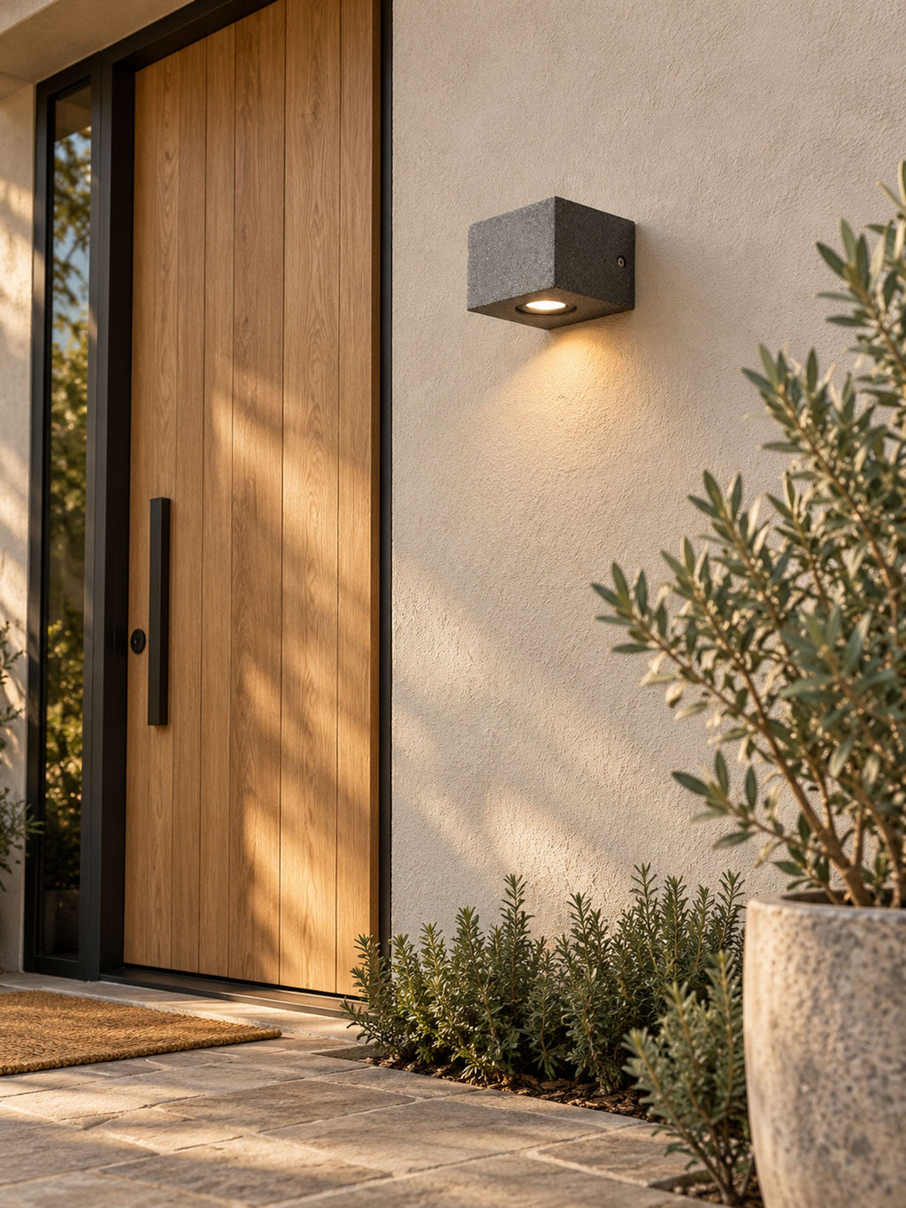 Micro-Cement Outdoor Wall Sconce