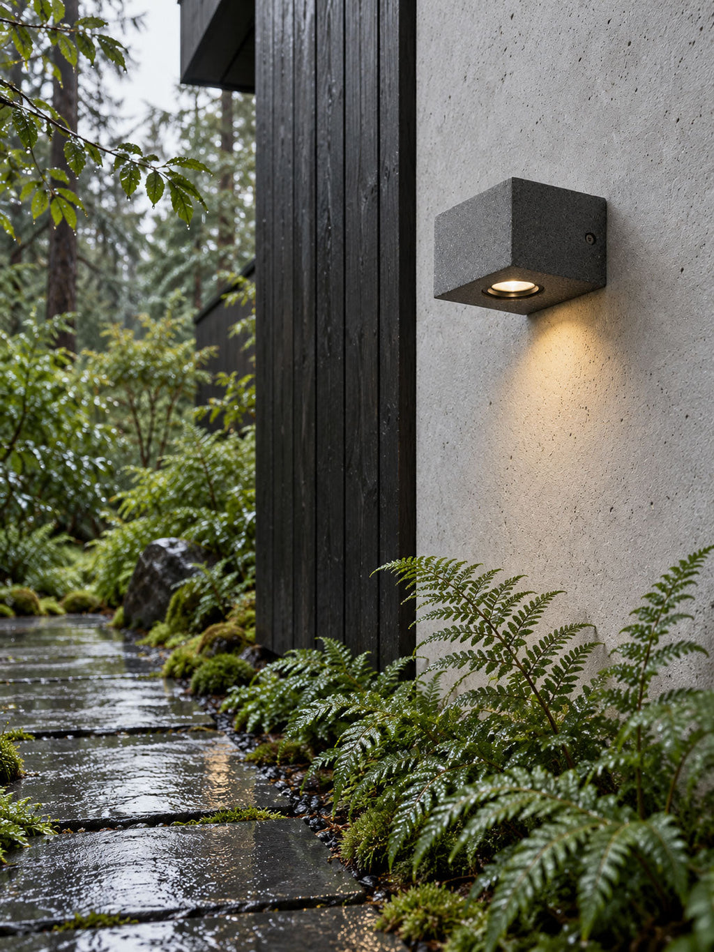 Micro-Cement Outdoor Wall Sconce
