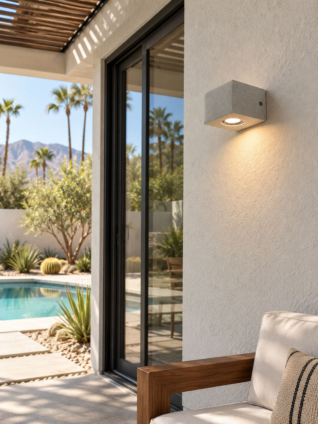 Micro-Cement Outdoor Wall Sconce