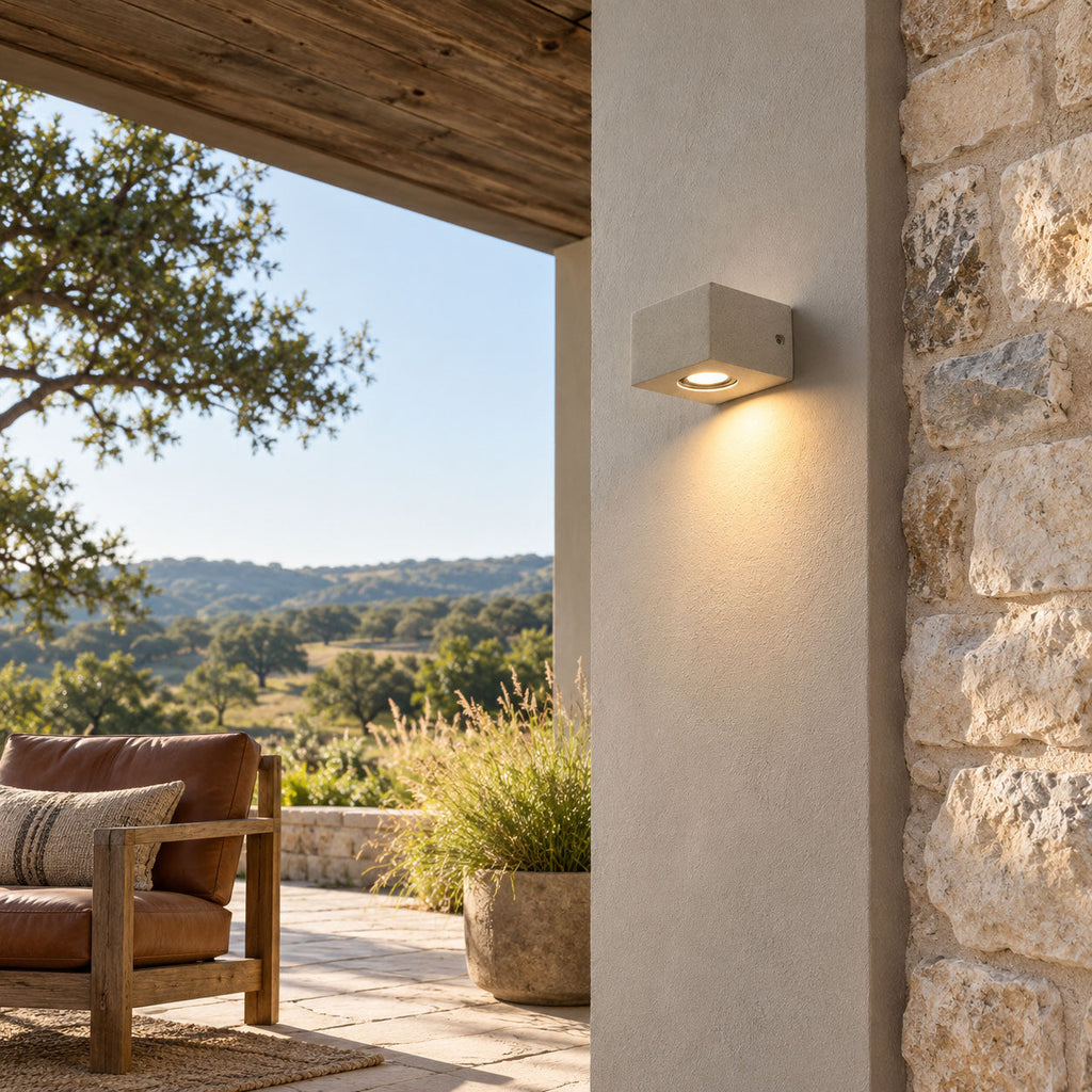 Micro-Cement Outdoor Wall Sconce