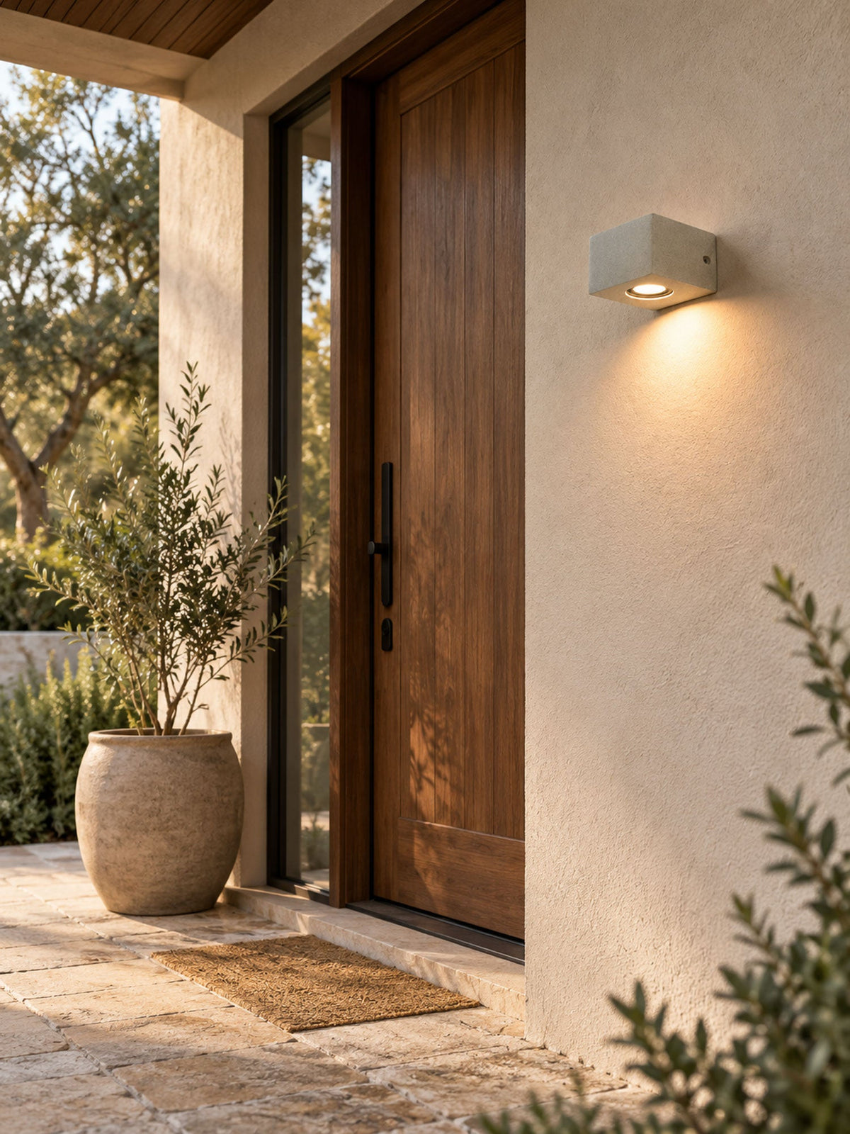 Micro-Cement Outdoor Wall Sconce