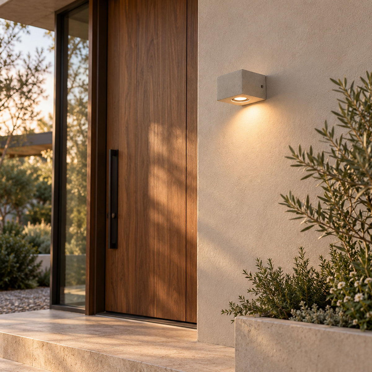 Micro-Cement Outdoor Wall Sconce