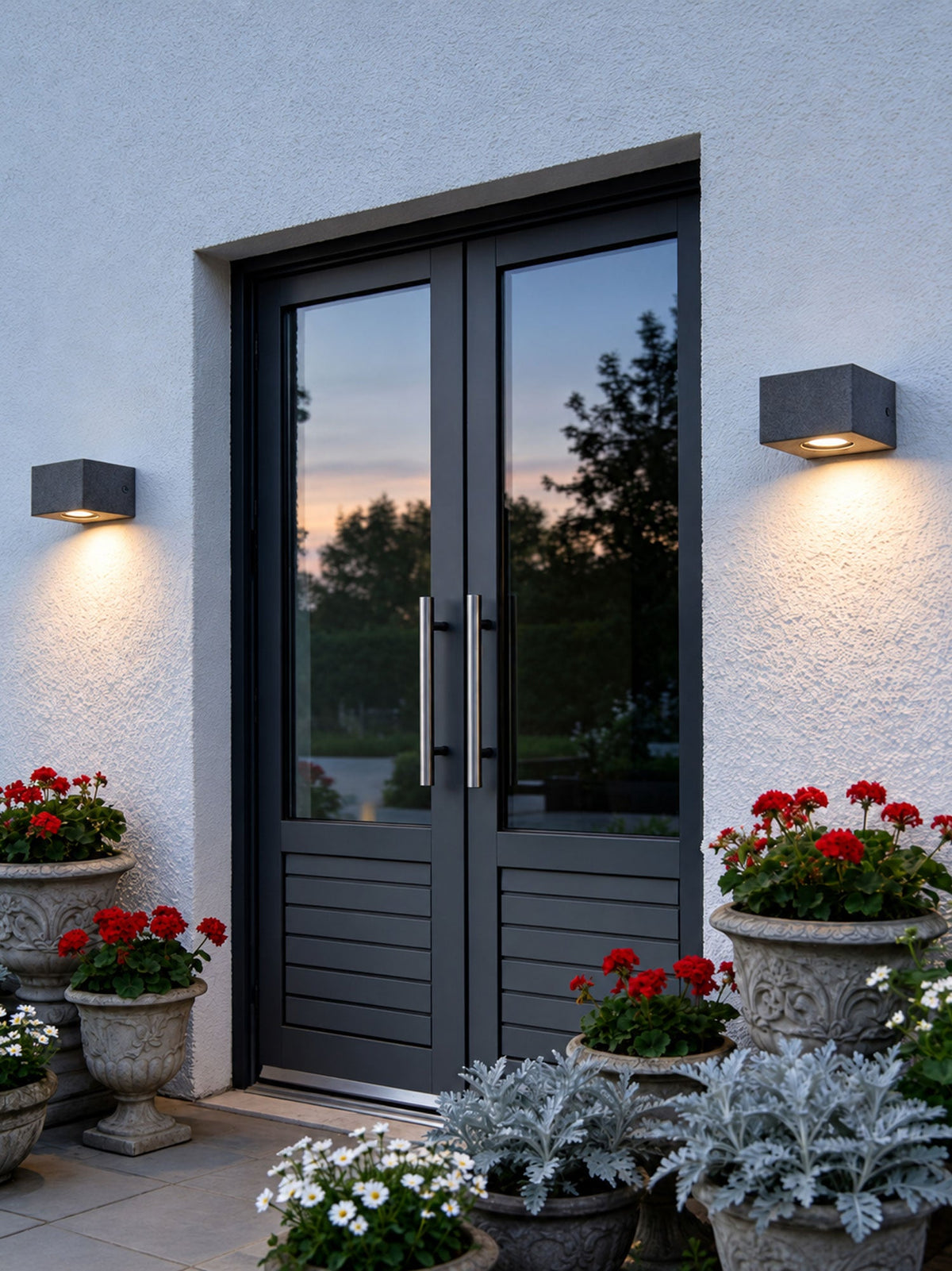 Micro-Cement Outdoor Wall Sconce