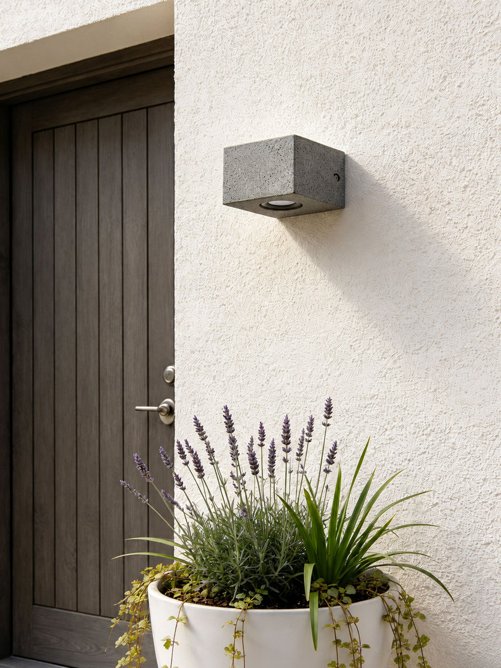 Micro-Cement Outdoor Wall Sconce