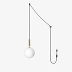 Scandiluxe Brass Pendant Swag Light