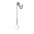 Miira Brass Pendant Swag Light 1 head ∅ 5.9″ x H 13.8″ / Dia 15cm x H 35cm / Brass & White glass / US Plug Pendant light