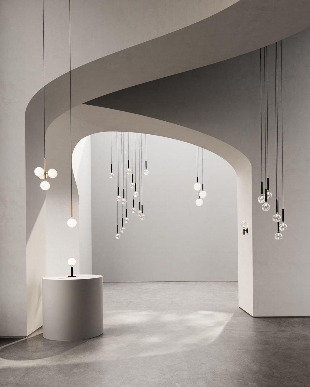 Miira Brass Pendant Swag Light Pendant light