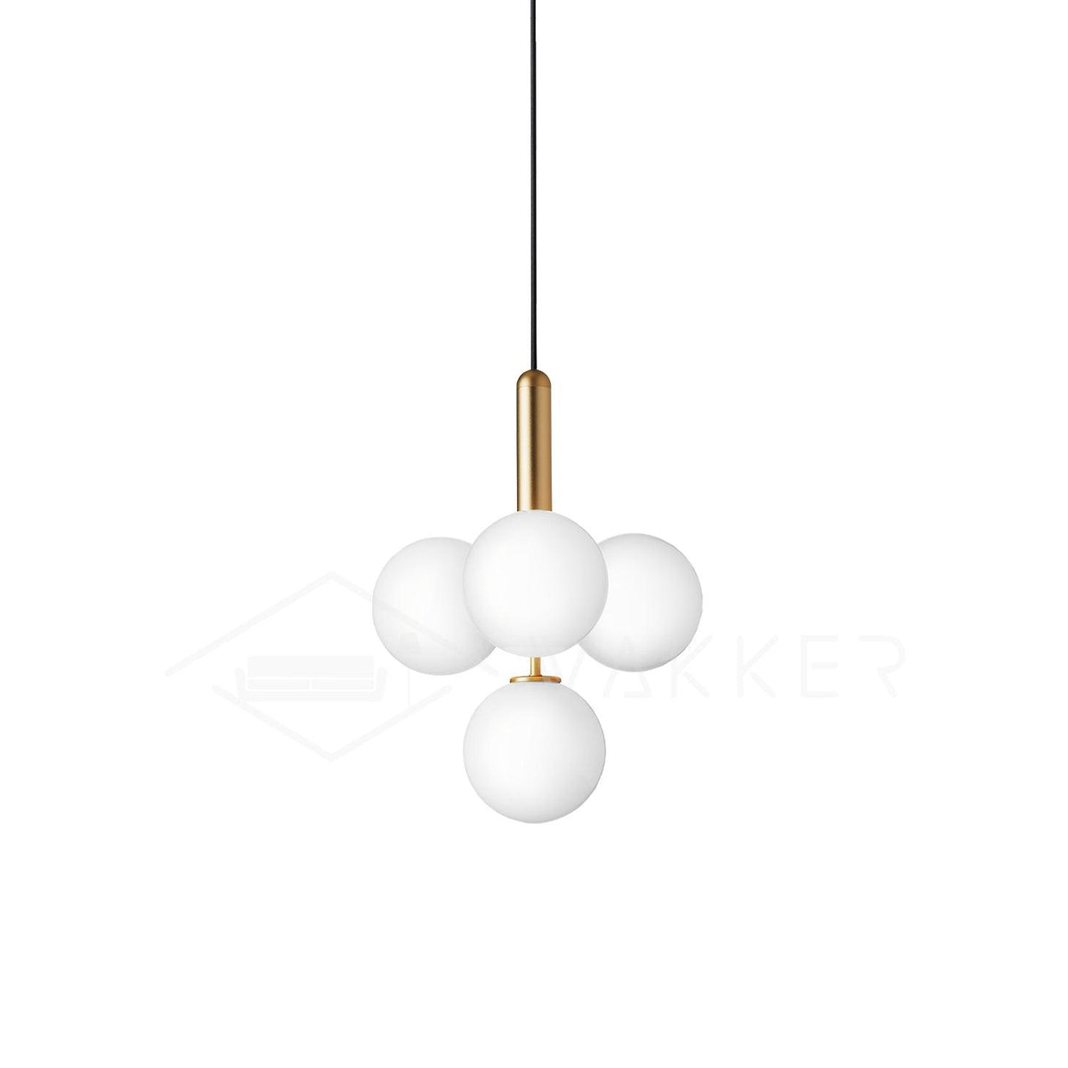 Miira Brass Pendant Light 5heads ? 13.8″ x H 17″ / Dia 35cm x H 43cm / Brass / White Pendant light