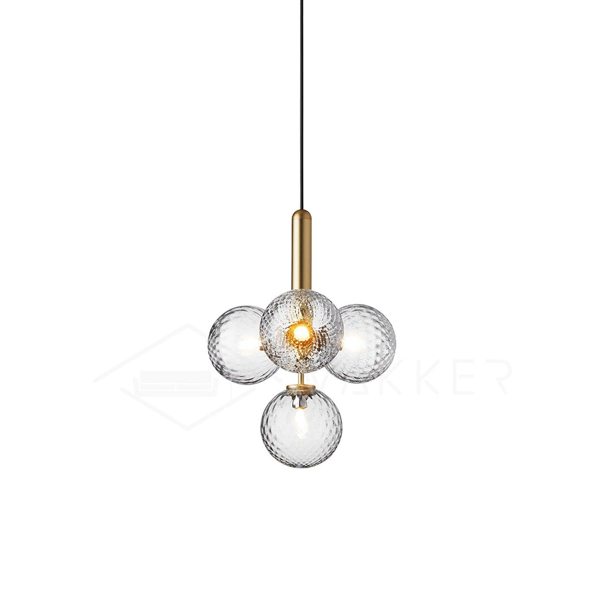 Miira Brass Pendant Light 5heads ? 13.8″ x H 17″ / Dia 35cm x H 43cm / Brass / Clear Pendant light