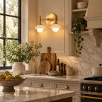 Milo Alabaster Double Wall Light