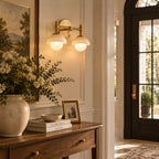 Milo Alabaster Double Wall Light