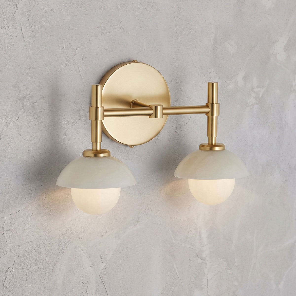 Milo Alabaster Double Wall Light