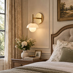 Milo Alabaster Double Wall Light