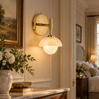 Milo Alabaster Double Wall Light