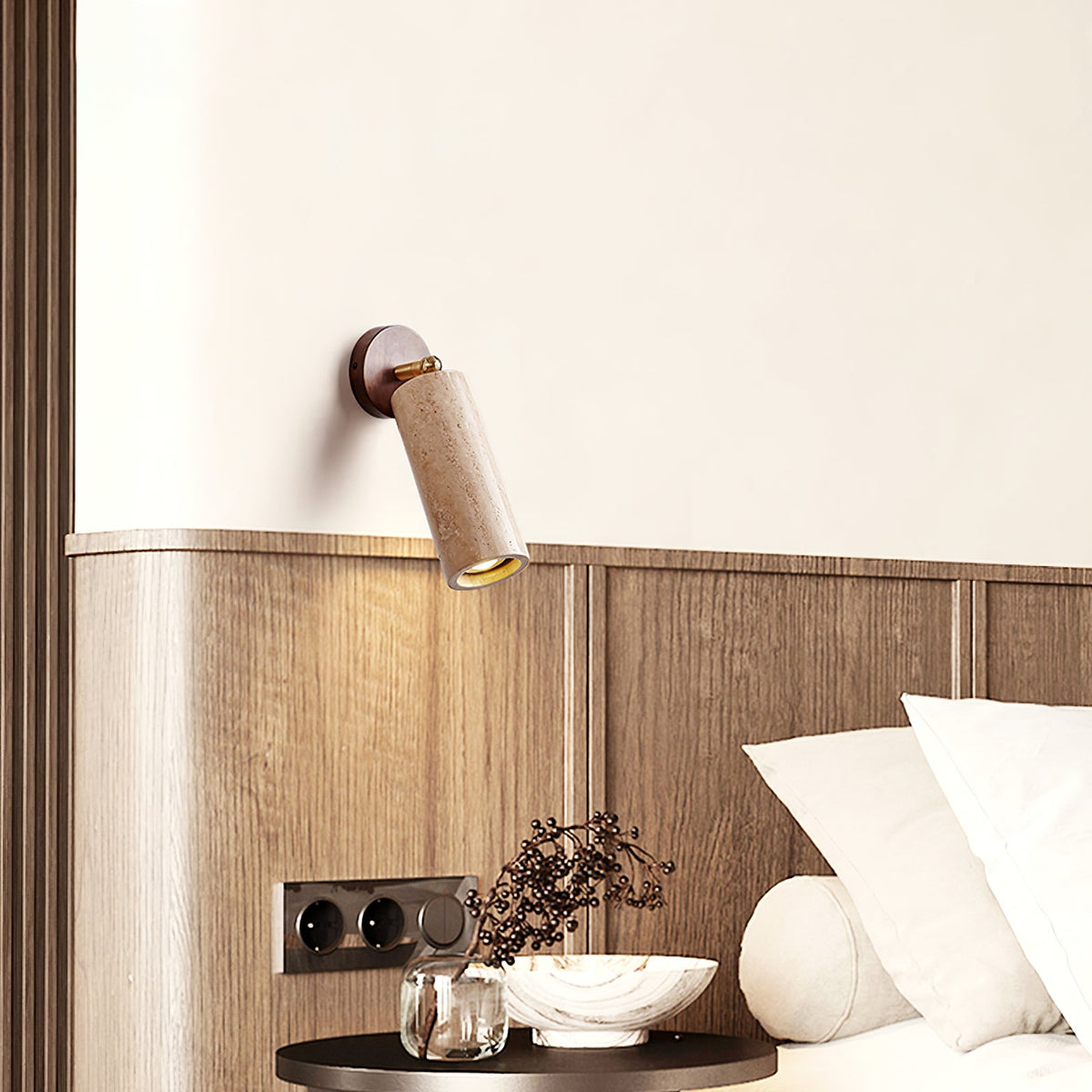 Milo Travertine Wall Spotlight
