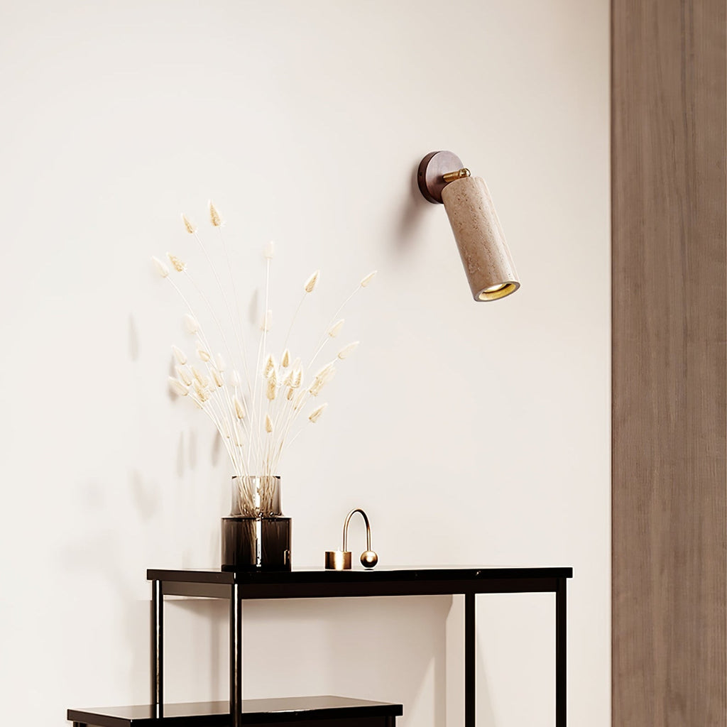Milo Travertine Wall Spotlight