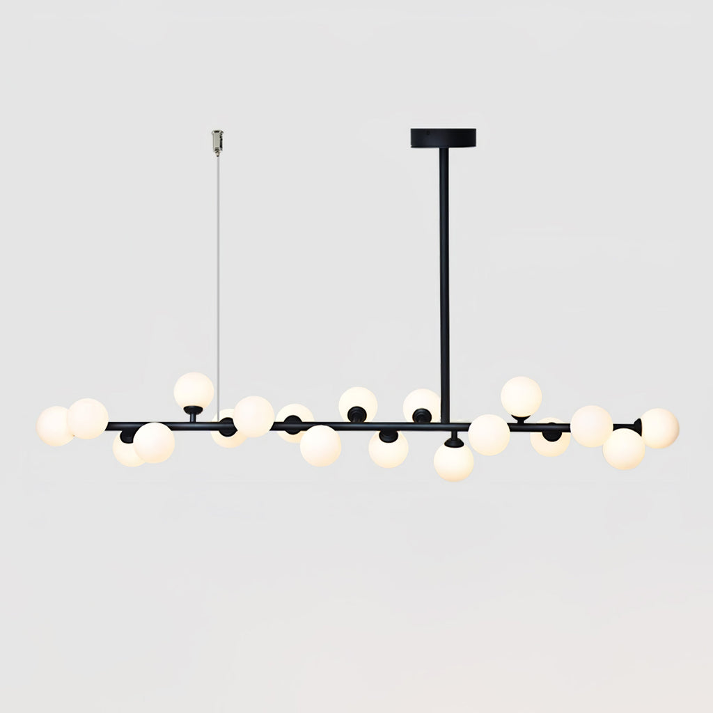 Linear Balls Chandelier L 70.9″ x H 19.7″ / L 180cm x H 50cm / Black & White Chandelier