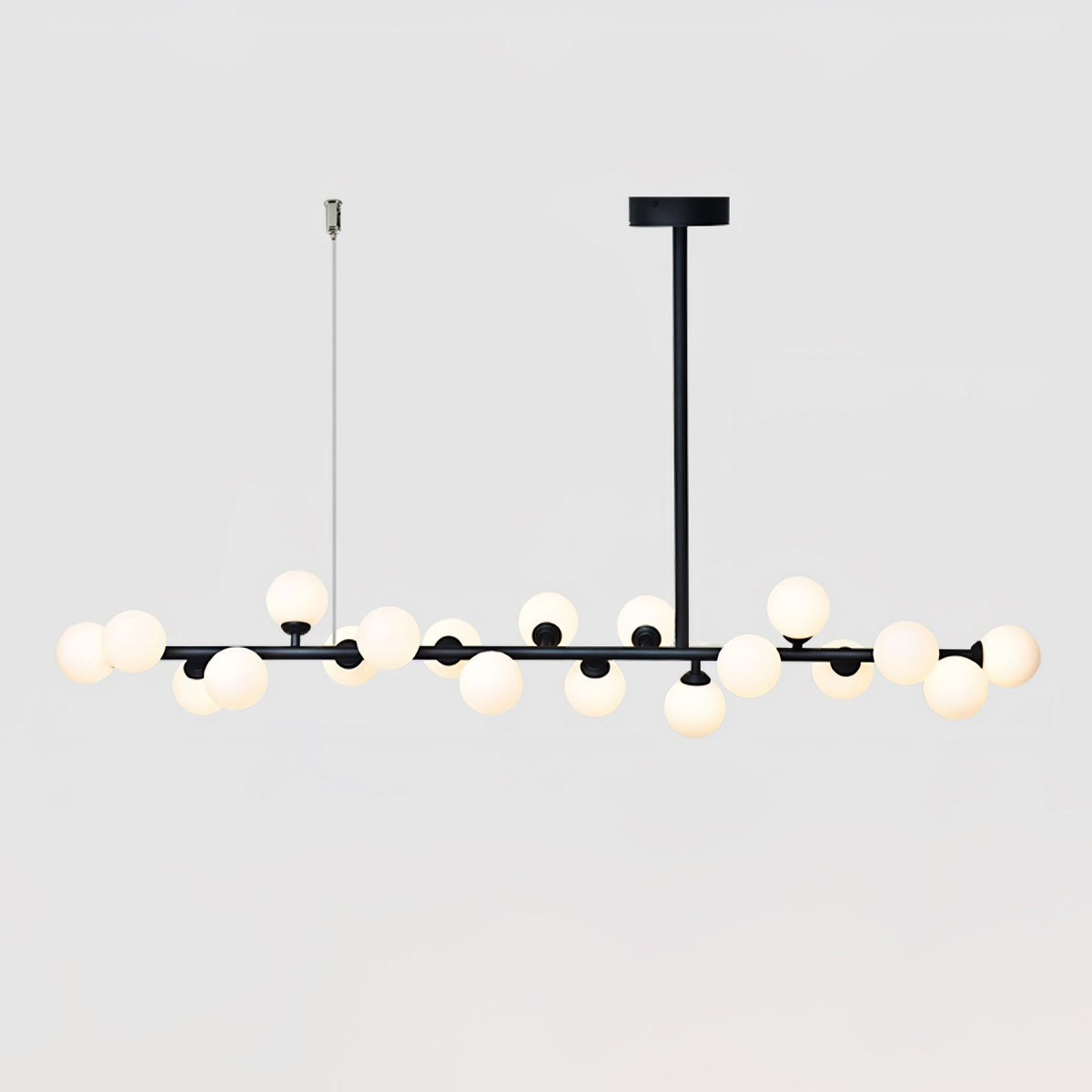 Linear Balls Chandelier L 70.9″ x H 19.7″ / L 180cm x H 50cm / Black & White Chandelier