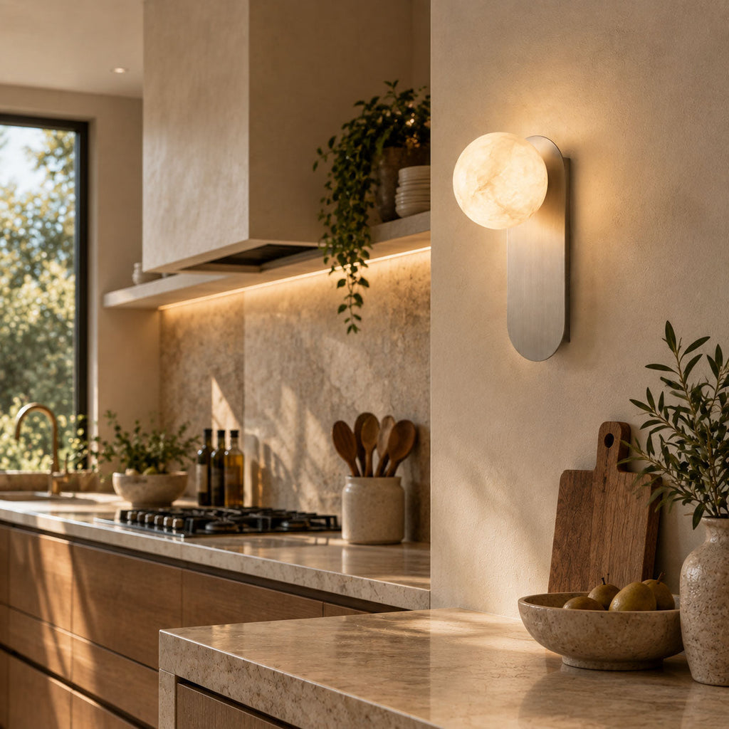 Mira Alabaster Globe Wall Sconce