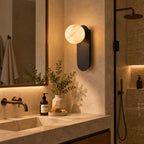 Mira Alabaster Globe Wall Sconce