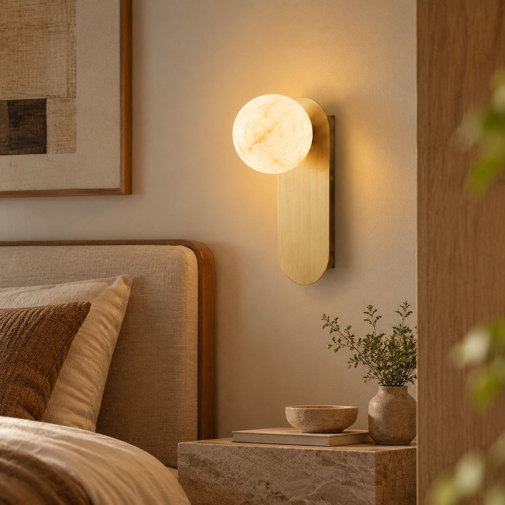 Mira Alabaster Globe Wall Sconce