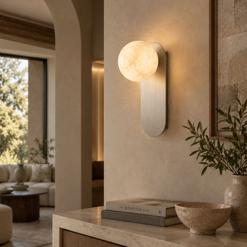 Mira Alabaster Globe Wall Sconce