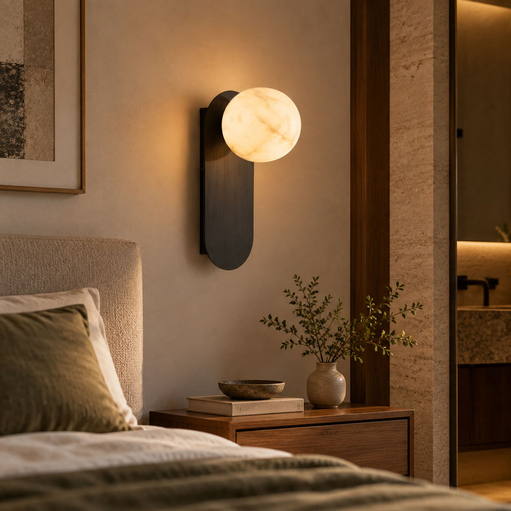 Mira Alabaster Globe Wall Sconce