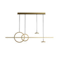 Modern Geometric Shape Chandelier L 47.2″ x H 11.1″ / Brass / Warm Light 1001 Chandelier