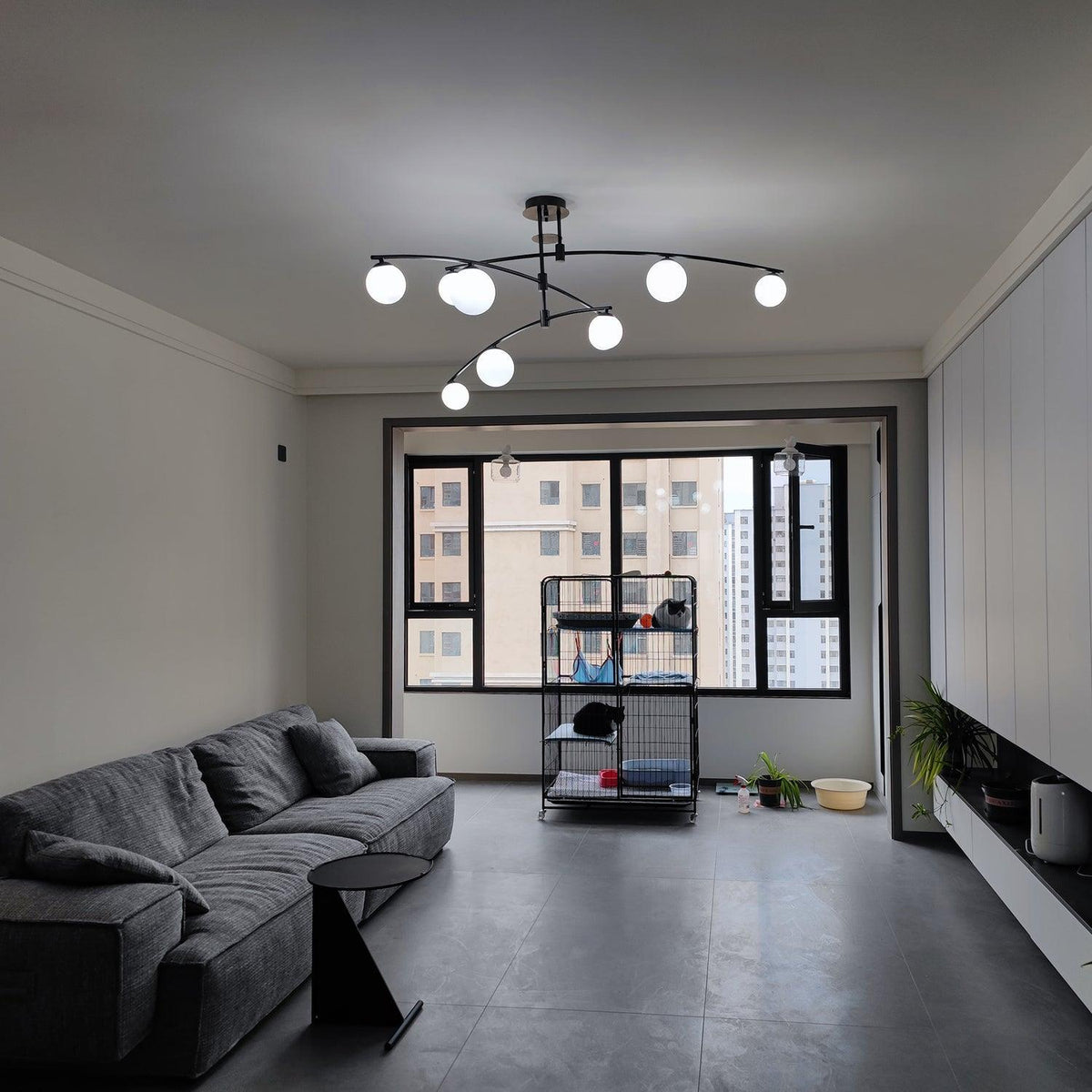 Modern Long Arm Chandelier