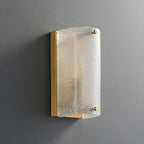 Moet Rounded Sconce ∅ 3.9″ x H 8.7″ / Dia 10cm x H 22cm / Brass ＆ Opaque glass Wall lamp