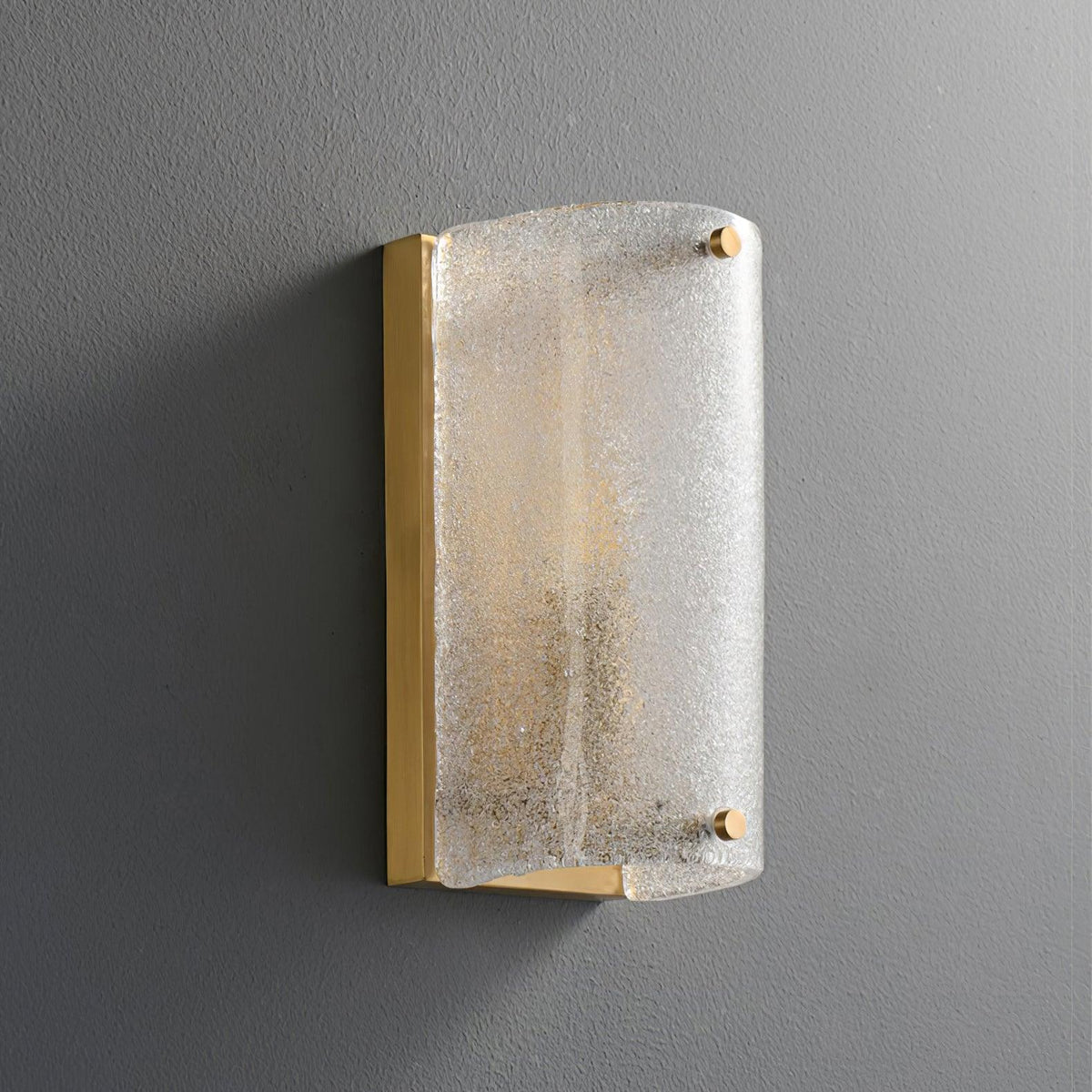 Moet Rounded Sconce ∅ 3.9″ x H 8.7″ / Dia 10cm x H 22cm / Brass ＆ Opaque glass Wall lamp