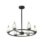 Mountain Peak Chandelier ∅ 23.6″ x H 7.9″ / Black Chandelier