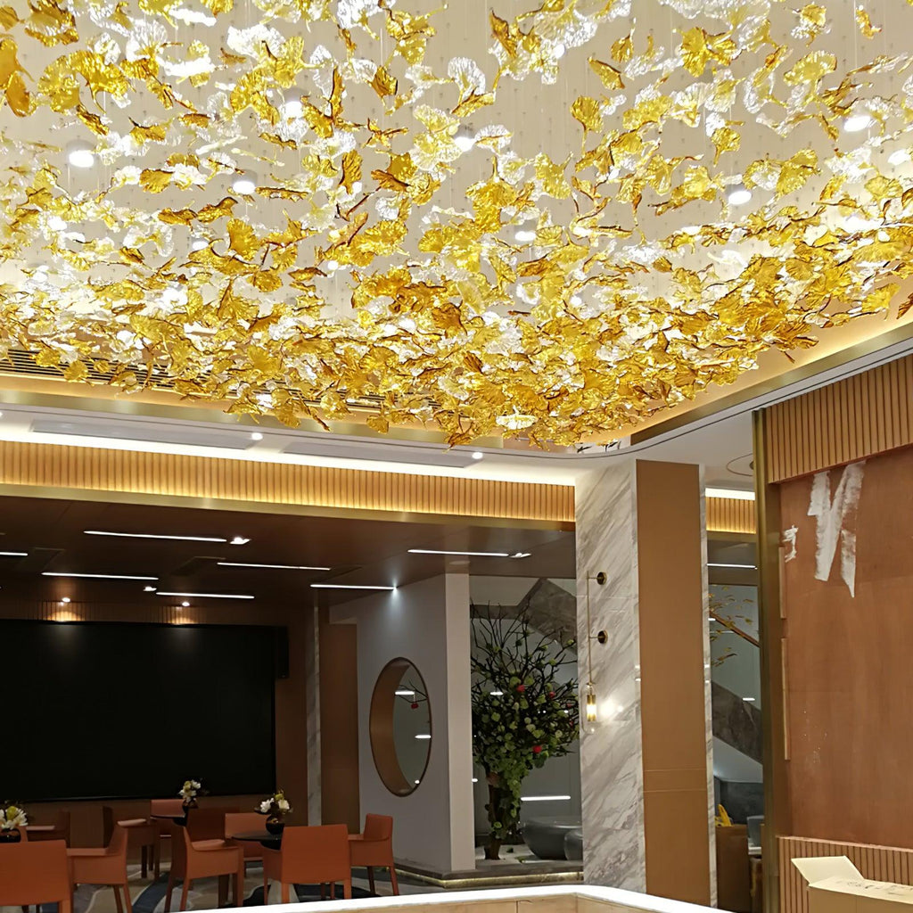 Multicolor Crystal Maple Leaf Chandelier