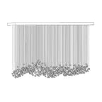 Multicolor Crystal Stone Chandelier Long canopy L 133.8″ x W 23.6″ x H 31.5″ / L 340cm x W 60cm x H 80cm / 01-Clear