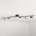 Track Light Ceiling Light L 59″ x H 12.6″ / L 150cm x H 32cm / Black / Three-color changing light 灯具
