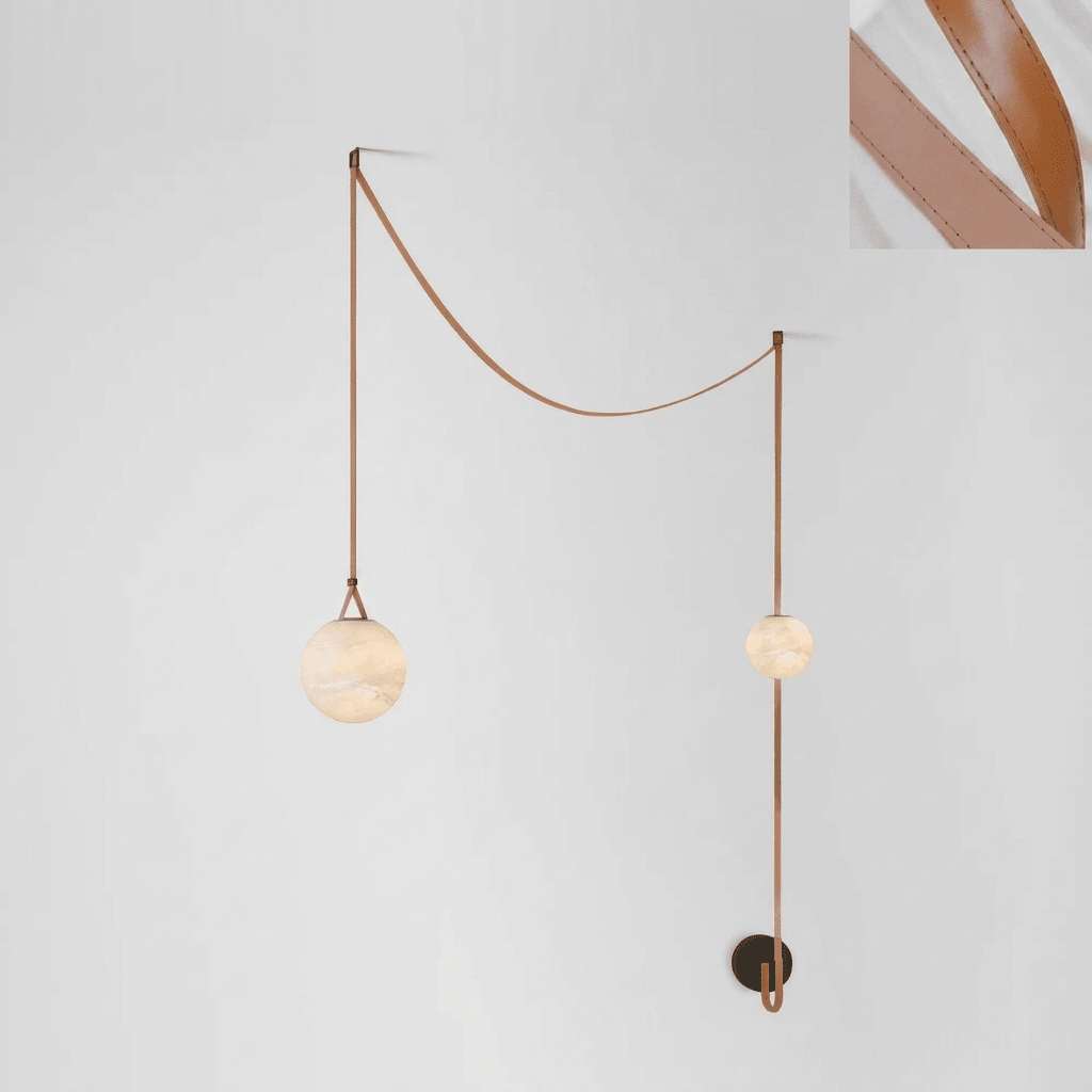 Multiple Belt Alabaster Pendant Light