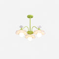 Murano Acrylic Chandelier 3 Heads: ∅ 24.4″ x H 9.8″ / Dia 62cm x H 25cm / Green Chandelier